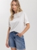 Blusa Básica De Mangas Médias Com Bordado Frontalv