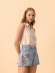 SHORTS JEANS DE CINTURA MÉDIA COM BORDADOS