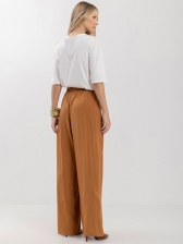 CALÇA PANTALONA EM VISCOSE LEVE COM FIOS DE LUREX