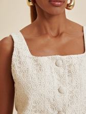 BLUSA DECOTE QUADRADO ALÇA COMPOSE DE TECIDOS