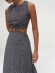 VESTIDO MIDI ESTAMPADO EM VISCOSE COM CUT OUT