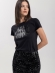 Blusa T-Shirt De Mangas Curtas Com Aplicações De Paetê