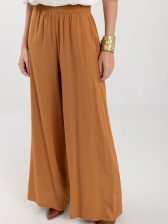 CALÇA PANTALONA EM VISCOSE LEVE COM FIOS DE LUREX